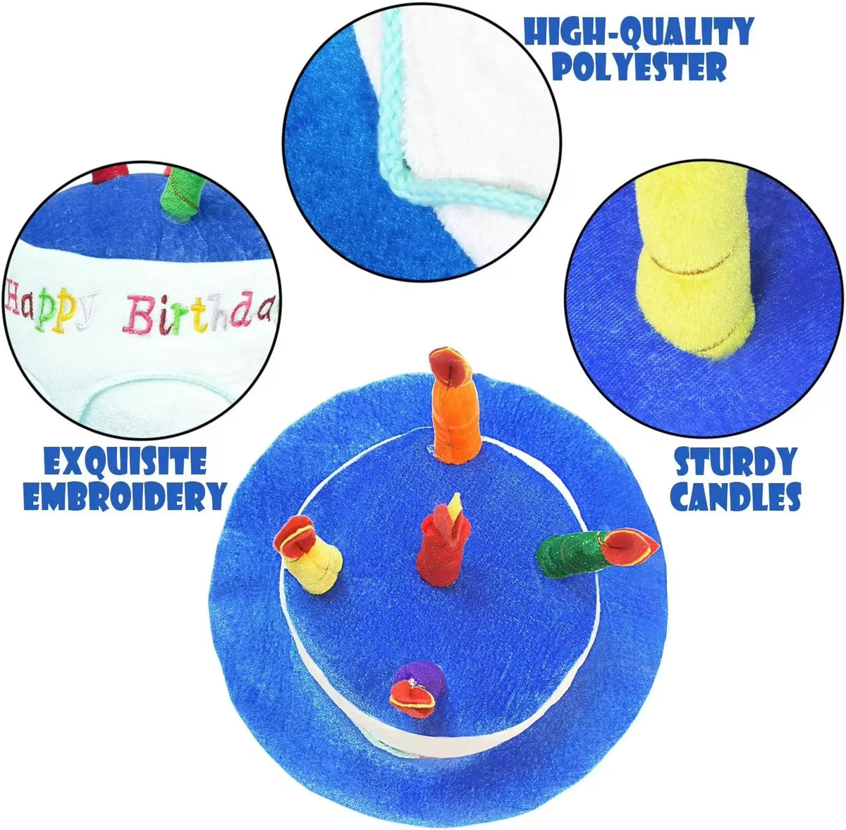 Birthday Cake Candle Party Hat — Selected Style