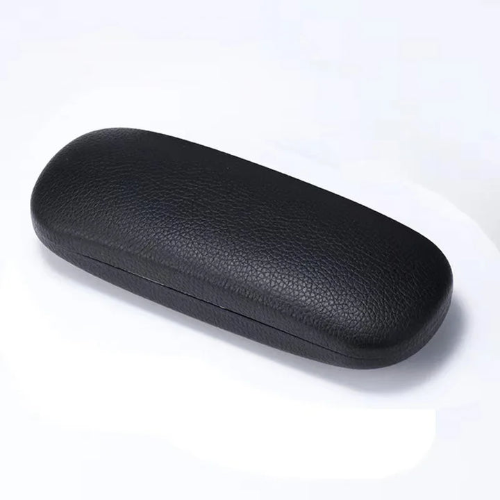 HOMEFISH PU-Leather Hard Eyeglasses Case — Black, 1 Piece