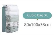Pump-Free Vacuum Storage Bag — Flat or Cubic, Selected Size