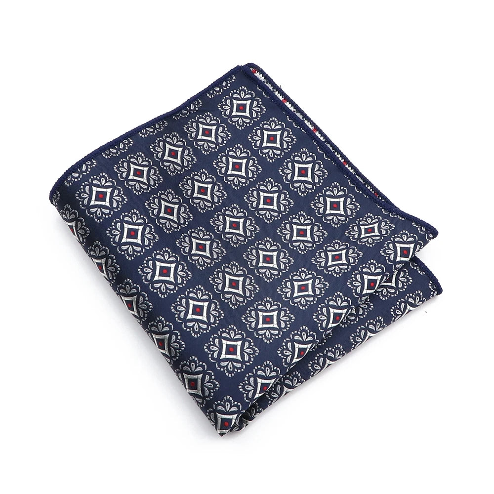 Novelty Design Men's Handkerchief Dot Floral Animal Pattern Pocket Square Party Dinner Hanky Chest Towel Suit Accessories Gift