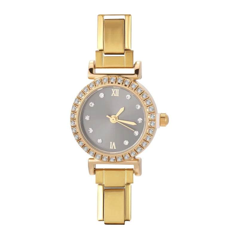 Fashion Luxury DIY 9MM Charm Stainless Steel Shiny Round Square Watch Bracelet Bangle High Quality Y2K Watch Head Christmas Gift