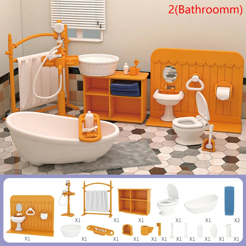 1:12 Dollhouse Miniture Furniture Dolls Household Items Girl DIY Role Play Toy Decoration Accessories[S15][S15]