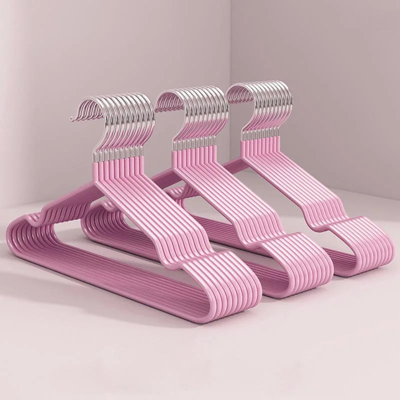 Plastic-Coated Non-Slip Clothes Hangers — 10 Pieces, 40 cm