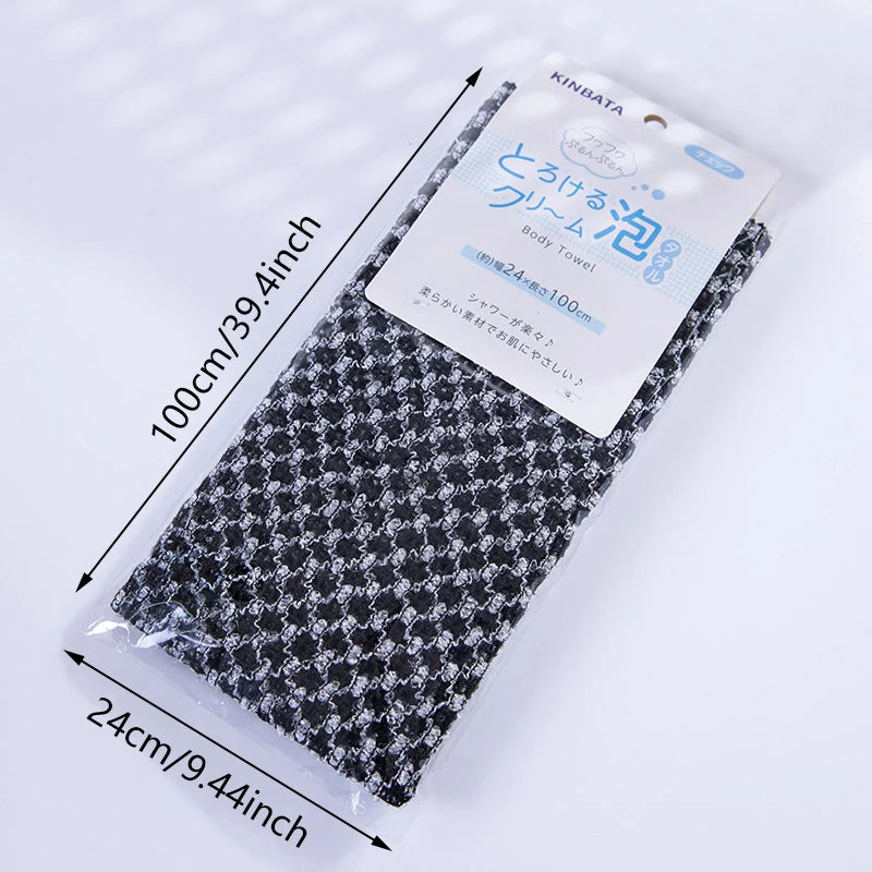 Japanese Rubbing Washcloth Bath Nylon Towel Brush For Back Towels Exfoliating Scrub Shower Sponge Body Bathroom Accessories