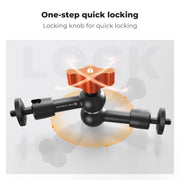 K&F CONCEPT Magic Arm Super Clamp Kit with 1/4" & 3/8" Thread Screw Articulating Friction Arm Cold Shoe Clamp Mount for Monitor