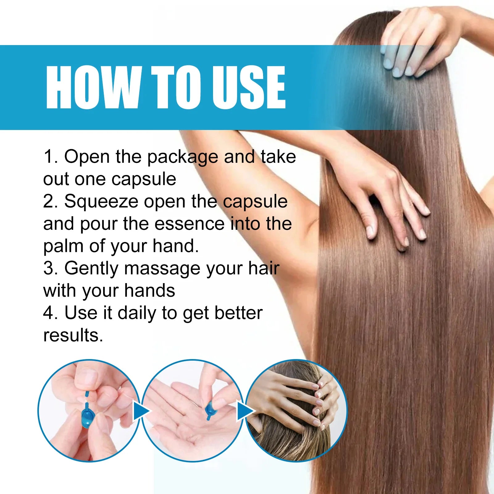 Keratin Vitamin Hair Essence Capsules