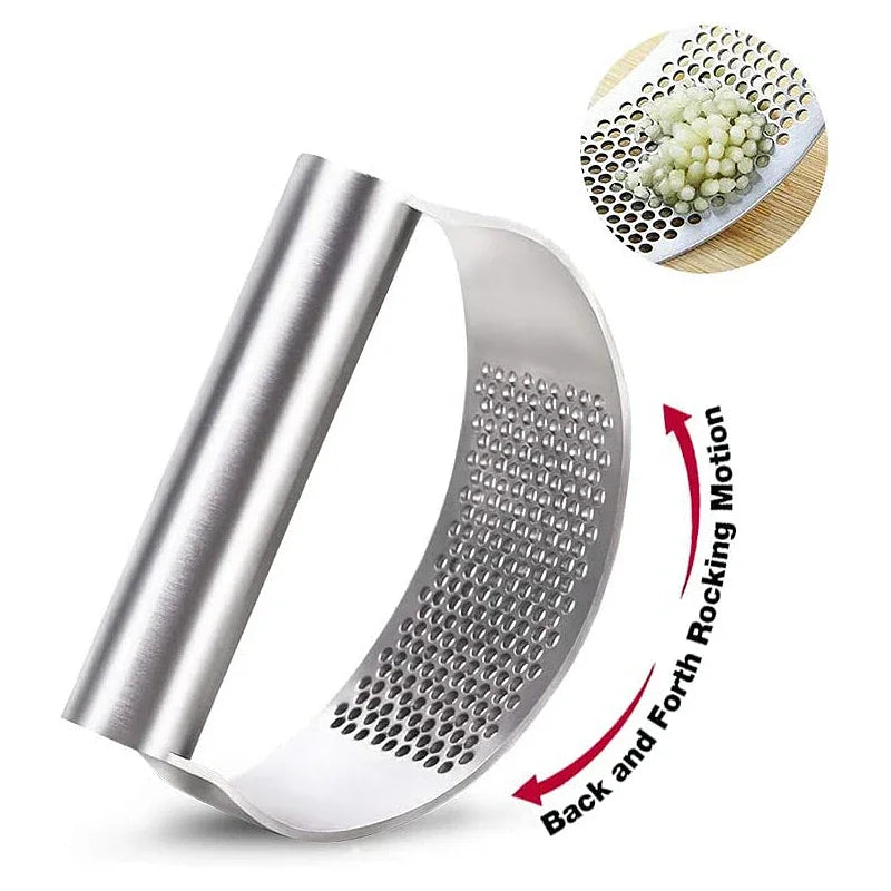 Stainless Steel Garlic Rocker Press
