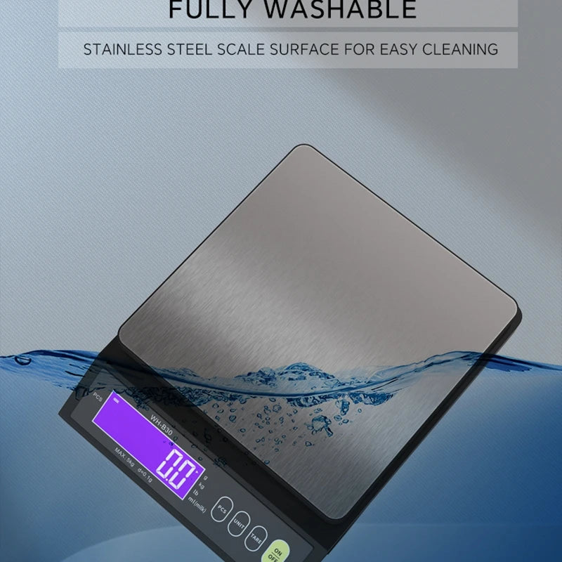 Rechargeable Stainless Steel Digital Kitchen Scale