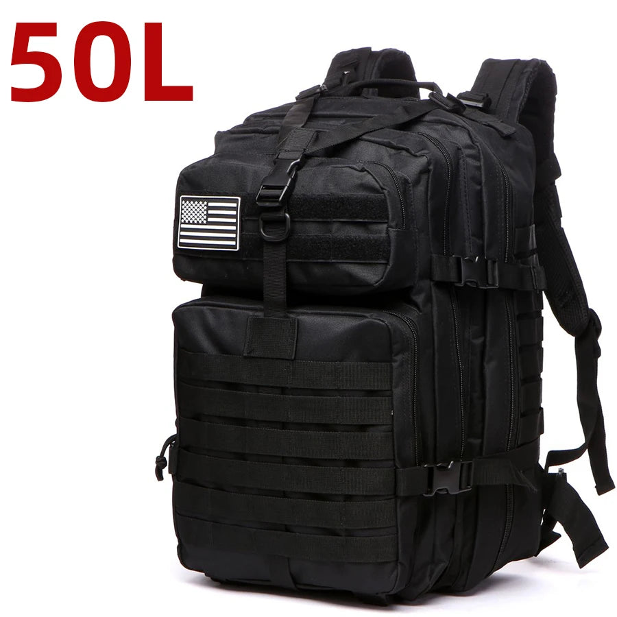 Unisex Oxford Hiking Backpack — MOLLE Webbing, 25L or 50L