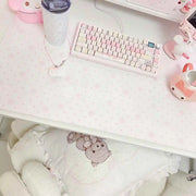 Original Pink Girl Mouse Pad PU Leather Waterproof Anti-slip Office Study Desk Mat Large Size Computer Keyboard Pad Placemats