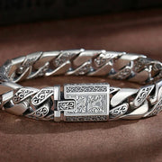Factory Price Tang Grass Pattern  Stainless steel Punk Motorcycle Bracelet Fashion Couple Boyfriend Jewelry Creativity Gift