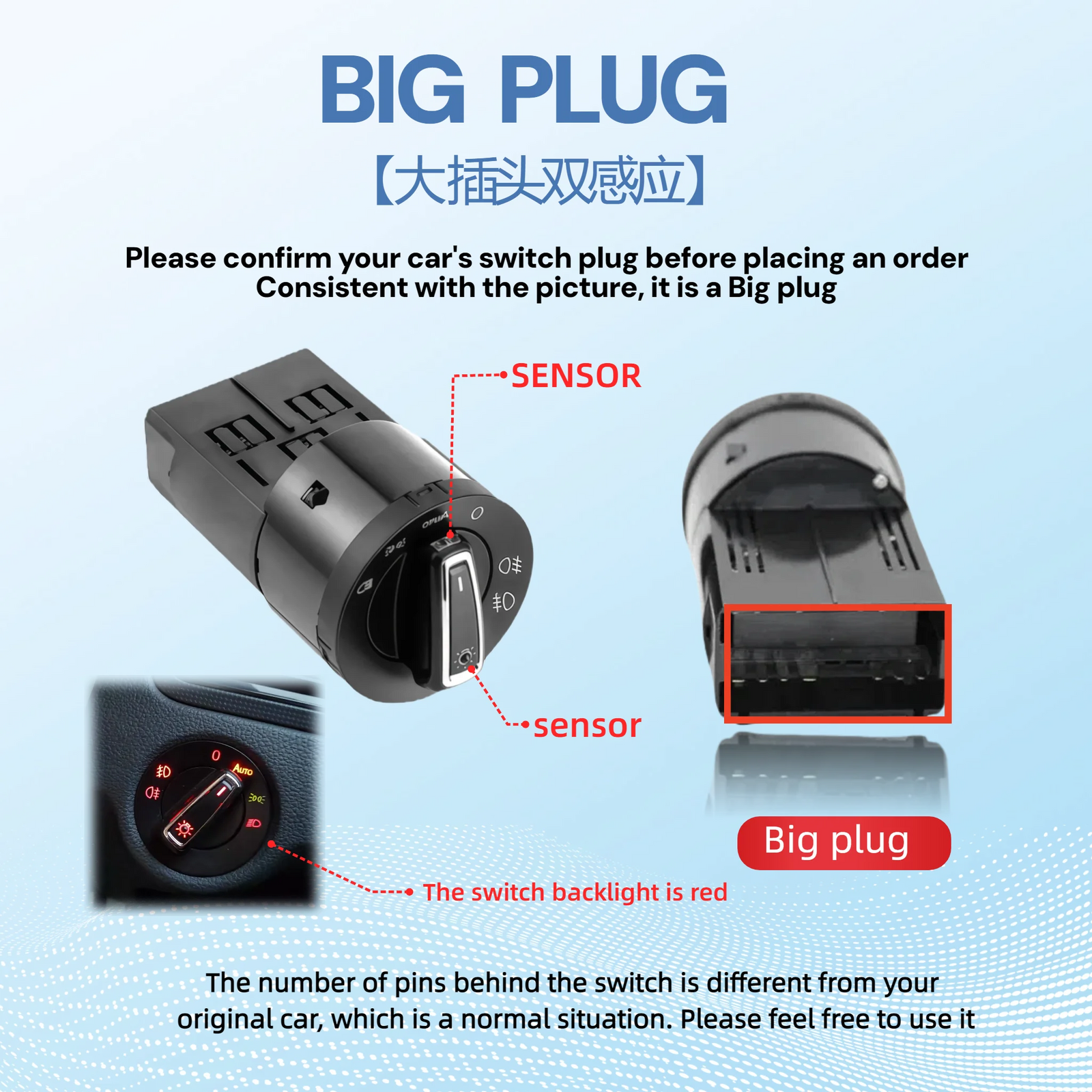 Auto Headlight Lamp Control Switch Light Sensor Fit for Volkswagen Golf MK4 for Passat B5 Polo Bora Sharan Alhambra 1C0941531