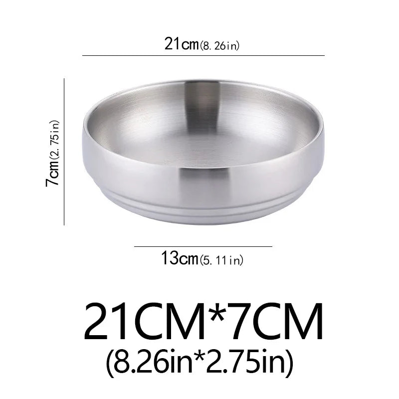 Double-Wall Stainless Steel Bowl — 17–25 cm, Selected Finish