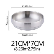 Double-Wall Stainless Steel Bowl — 17–25 cm, Selected Finish