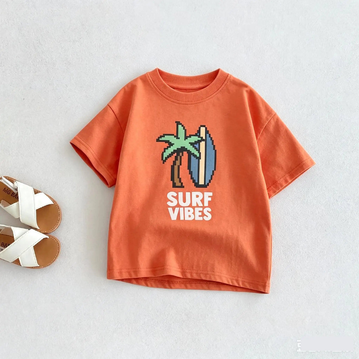 Cartoon Print Kids Crewneck T-Shirt