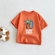 Cartoon Print Kids Crewneck T-Shirt