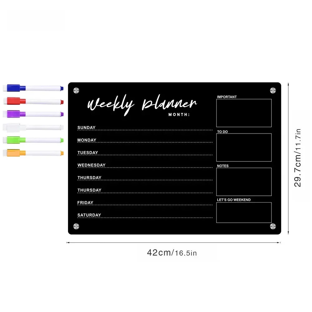 Magnetic Acrylic Refrigerator Planner