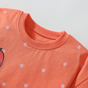 Little maven 2025 New Summer Cartoon Strawberry Dresses Cotton Children's Clothing Casual Vestidos Clothes for Kids 2-7 year