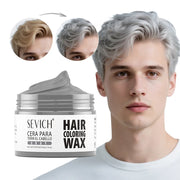 Silver White Temporary Hair Color Wax Pomade Disposable Hair Coloring Mud Natural Washable Hair Styling Clay for Men Girls Women