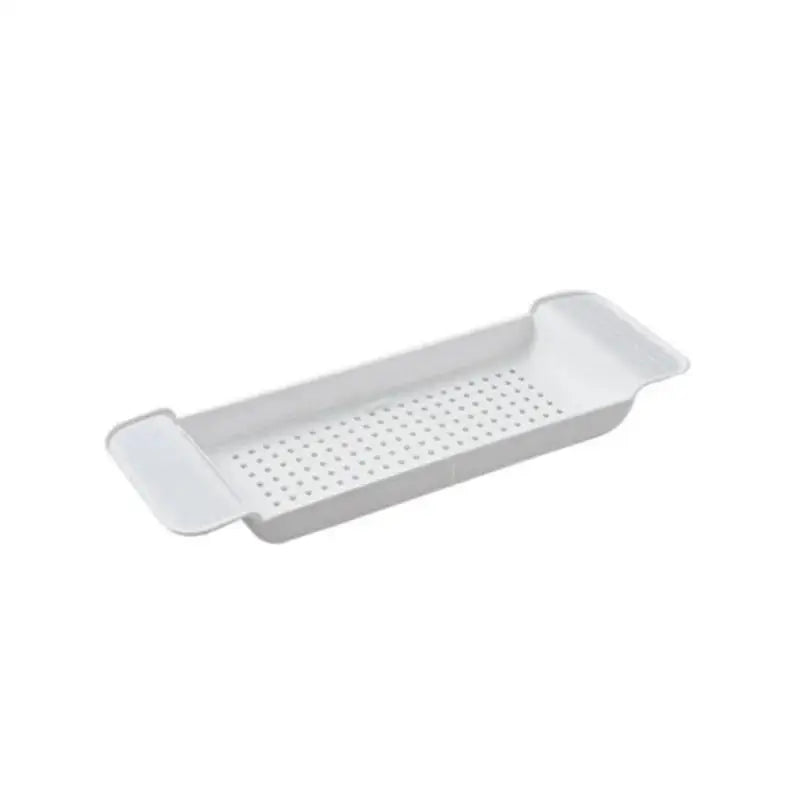 Extendable Plastic Bathtub Tray — 55.6–78.8 cm, Black or White