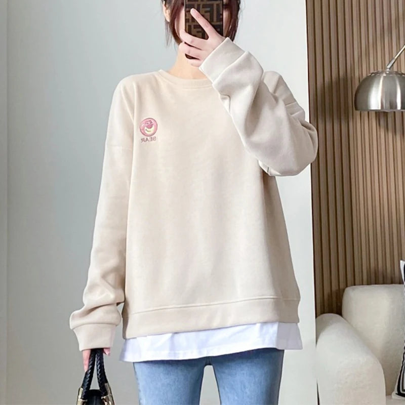 Maternity Postnatal Nursing Wear For Spring And Autumn Sweater Pink Spring And Autumn Nursing Clothing For Postnatal Wear