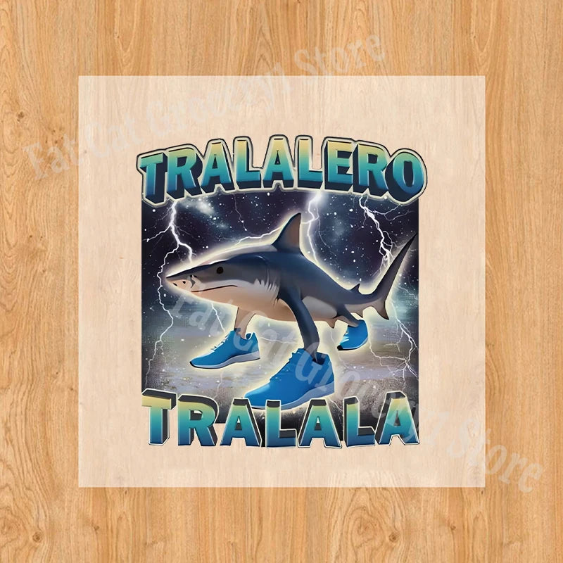 Tralalero Tralala Cotton T-shirt Kids Anime Tungtung Sahur Brainrot Tees Boy Girl Summer Short Sleeve Children Clothes Tops Gift