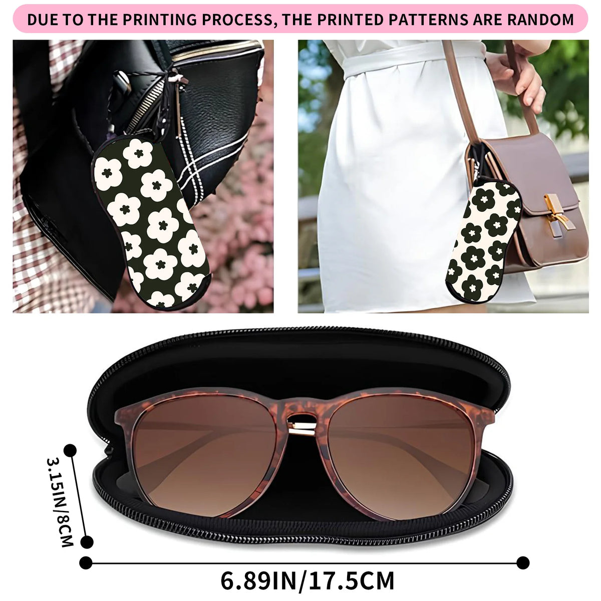 Neoprene Zipper Eyeglasses Pouch — Selected Print