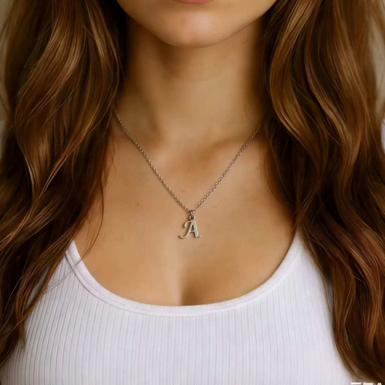 Chamica Initial Necklaces for Women, Dainty A-Z Pendant Letter Charm Necklace Personalized Name Necklaces for Women Jewelry