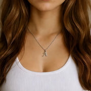 Chamica Initial Necklaces for Women, Dainty A-Z Pendant Letter Charm Necklace Personalized Name Necklaces for Women Jewelry