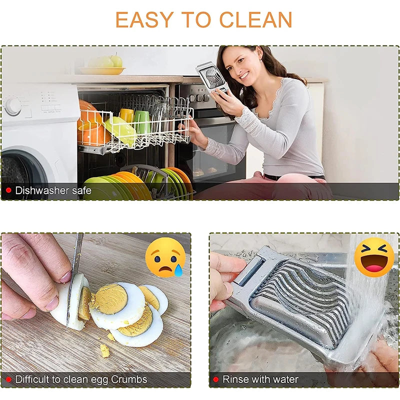 LMETJMA Stainless Steel Egg Slicer