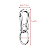 Zinc Alloy Carabiner Keychain with Split Ring — 1 Piece