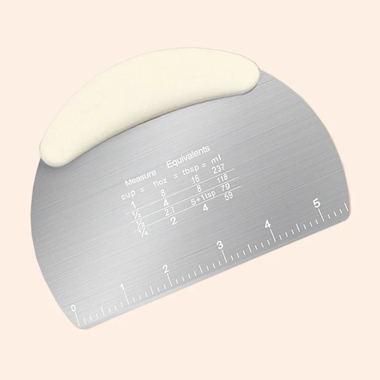 Stainless Steel Curved Dough Bench Scraper — 1 Piece