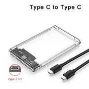 USB 3.0/Type C to SATA III Hard Disk Case for 2.5 inch HDD SSD External Hard Drive Enclosure Harddisk Boxs Support UASP HDD Box