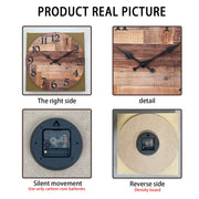 Wood-Look Quartz Wall Clock — 10–16 Inches, Battery Not Included