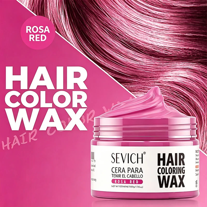 Silver White Temporary Hair Color Wax Pomade Disposable Hair Coloring Mud Natural Washable Hair Styling Clay for Men Girls Women