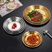 Round Stainless Steel Serving Tray