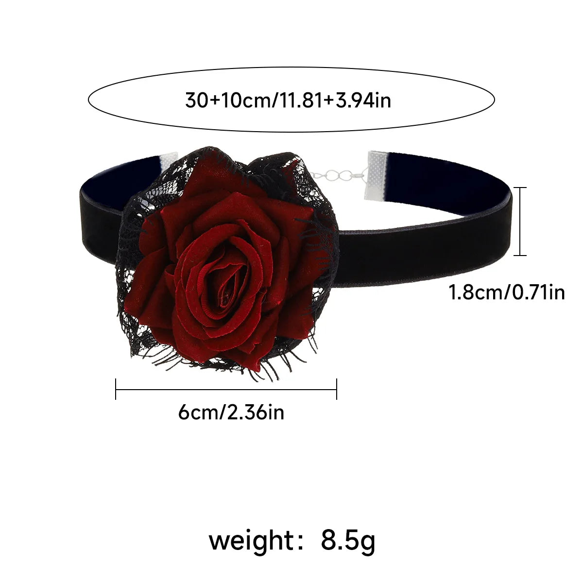 Gothic Style Choker Necklace For Women Personalized Lace Rose Blossom Neck Chain Niche Lolita Neck Accessory Halloween Jewelries