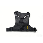Unisex Nylon Mesh Running Chest Pouch — Black, 1 Piece