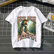 Tralalero Tralala Cotton T-shirt Kids Anime Tungtung Sahur Brainrot Tees Boy Girl Summer Short Sleeve Children Clothes Tops Gift