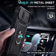 Case For iPhone 16 15 14 13 12 11 Pro Max Plus Mini XR XS X 8 7 Plus 7 8 SE  Heavy Duty with Camera 360 Degree Kickstand Cover