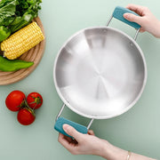 Silicone Pot-Handle Covers — Gray or Gray-Blue, 1 Pair