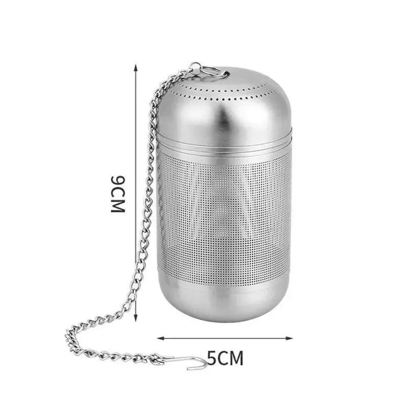 Stainless Steel Cylinder Tea Infuser — Selected Size and Pack