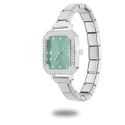 Fashion Luxury DIY 9MM Charm Stainless Steel Shiny Round Square Watch Bracelet Bangle High Quality Y2K Watch Head Christmas Gift