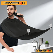 Black Beard-Trimming Bib and Grooming Cape — 1 Piece
