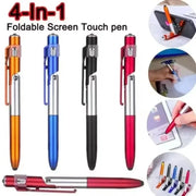 4-in-1 Ballpoint Stylus Pen with Phone Support and Light — 1 Piece