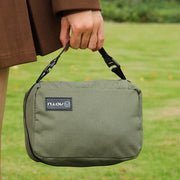 Hanging Toiletry Organizer Bag — Green, Foldable Travel Design