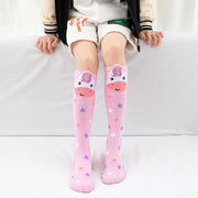 Spring Autumn Girls Cotton Ankle Short Lovely Stockings Cartoon Unicorn Kids Child Knee High Socks Infant Baby Over Knee Socks