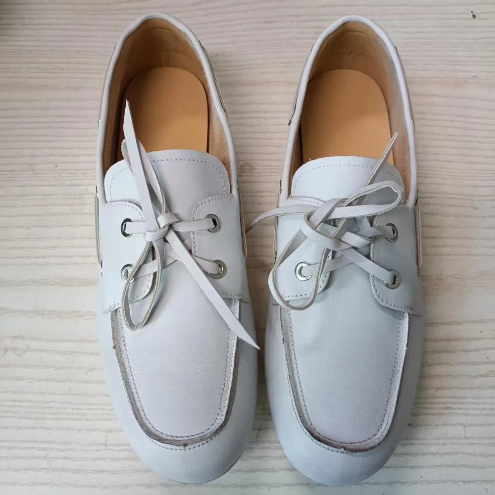 Sheepskin Leather Loafer Flats
