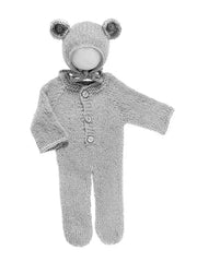 2pc/set Baby Outfits  Newborn Photography Props Romper Bear Jumpsuit Crochet Hat Wool Baby Boy Girl Animal Photo Prop