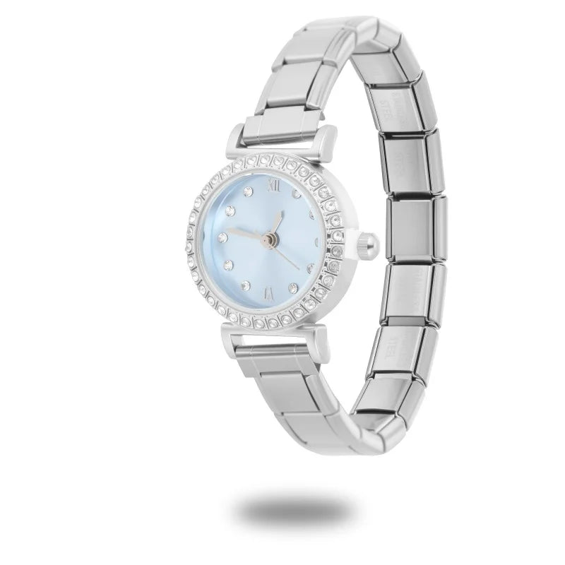 Fashion Luxury DIY 9MM Charm Stainless Steel Shiny Round Square Watch Bracelet Bangle High Quality Y2K Watch Head Christmas Gift